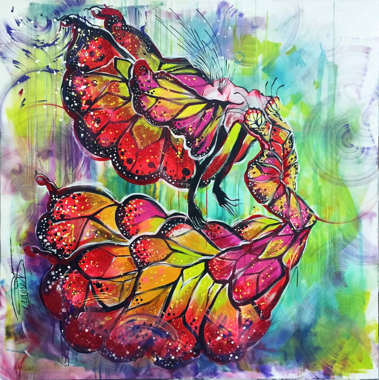 Large papillon metamorphose