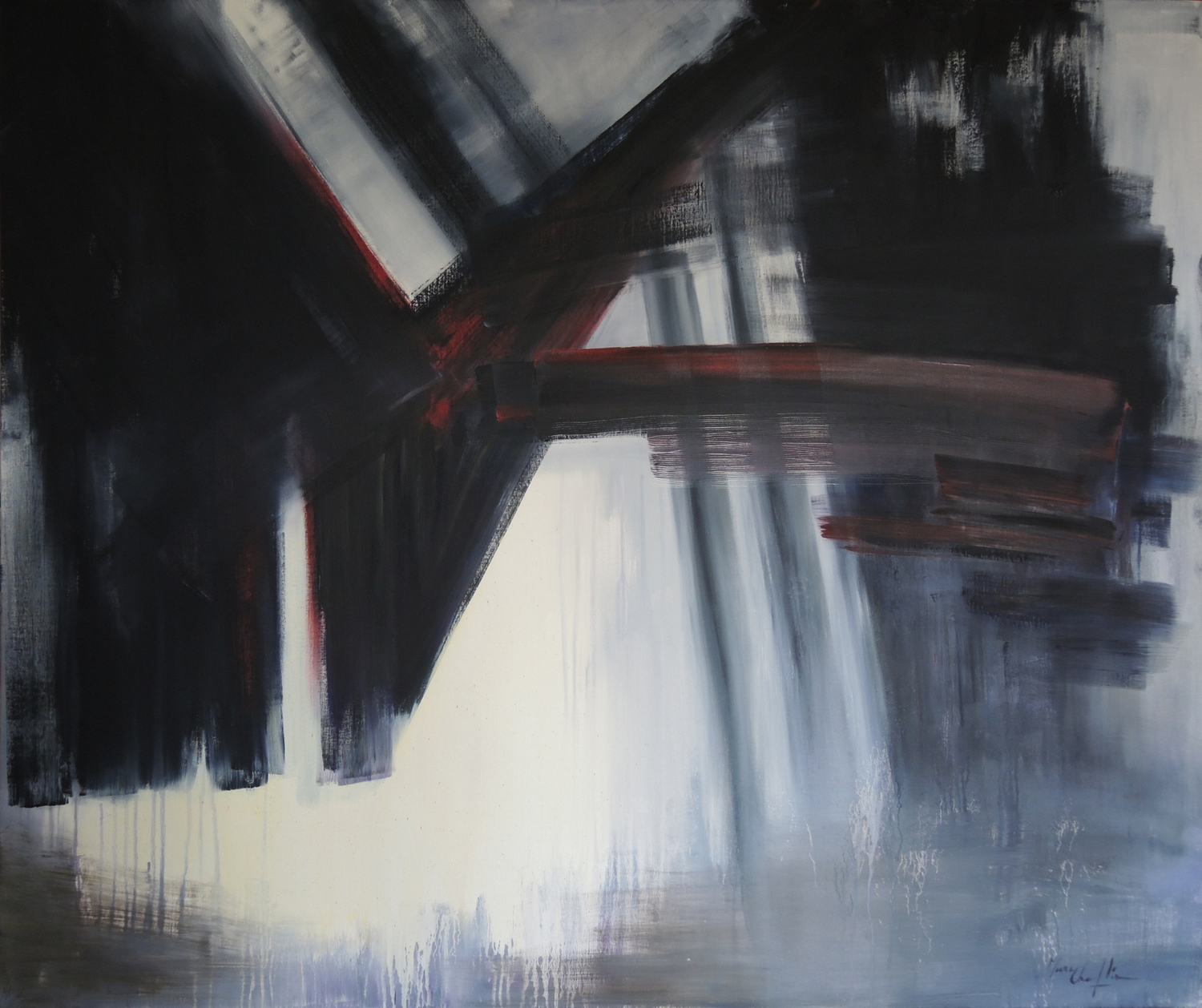 Large ties that separate us oil on canvas120x100cm 2015