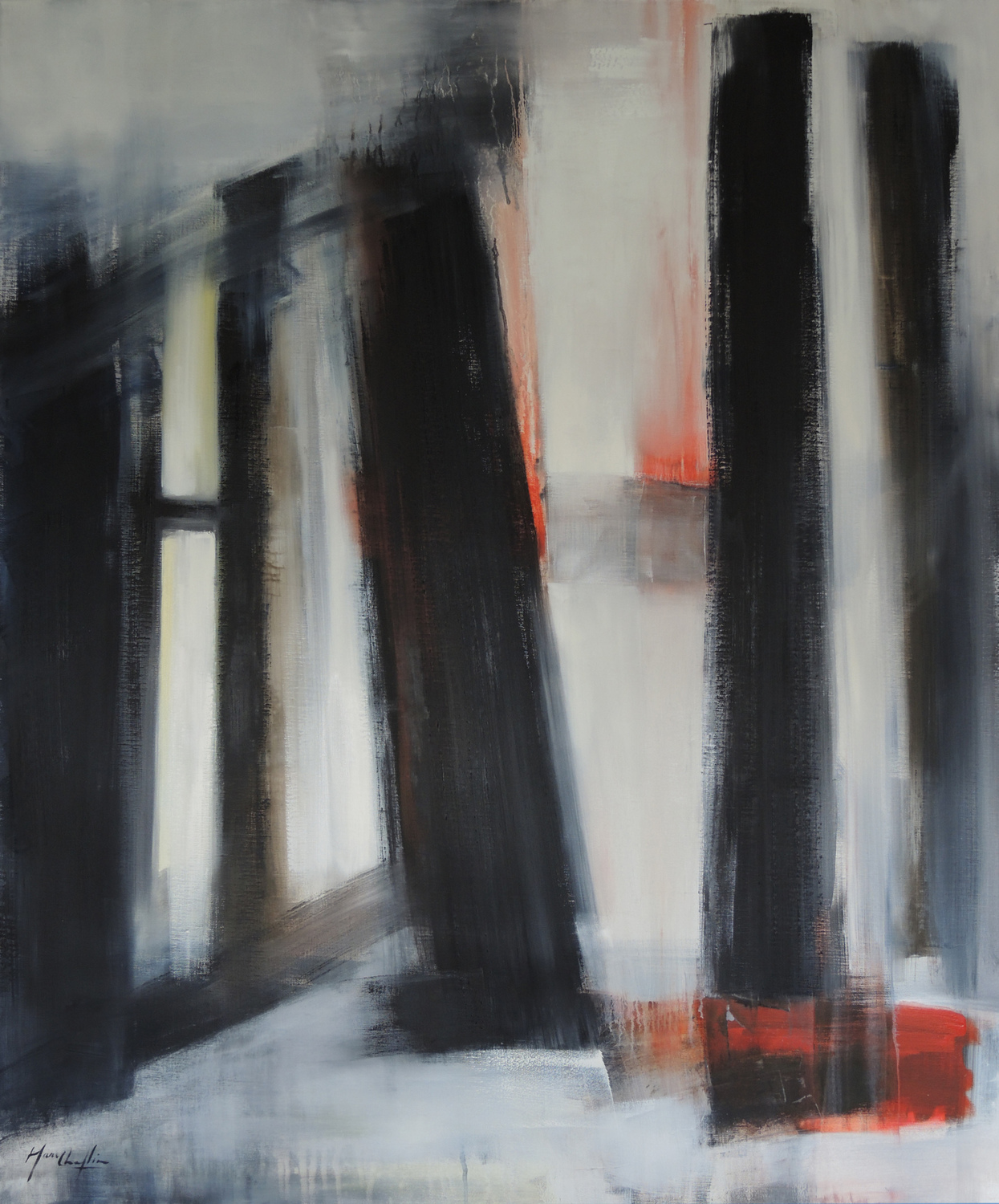 Large forgotten pillars oiloncanvas100x120cm2015