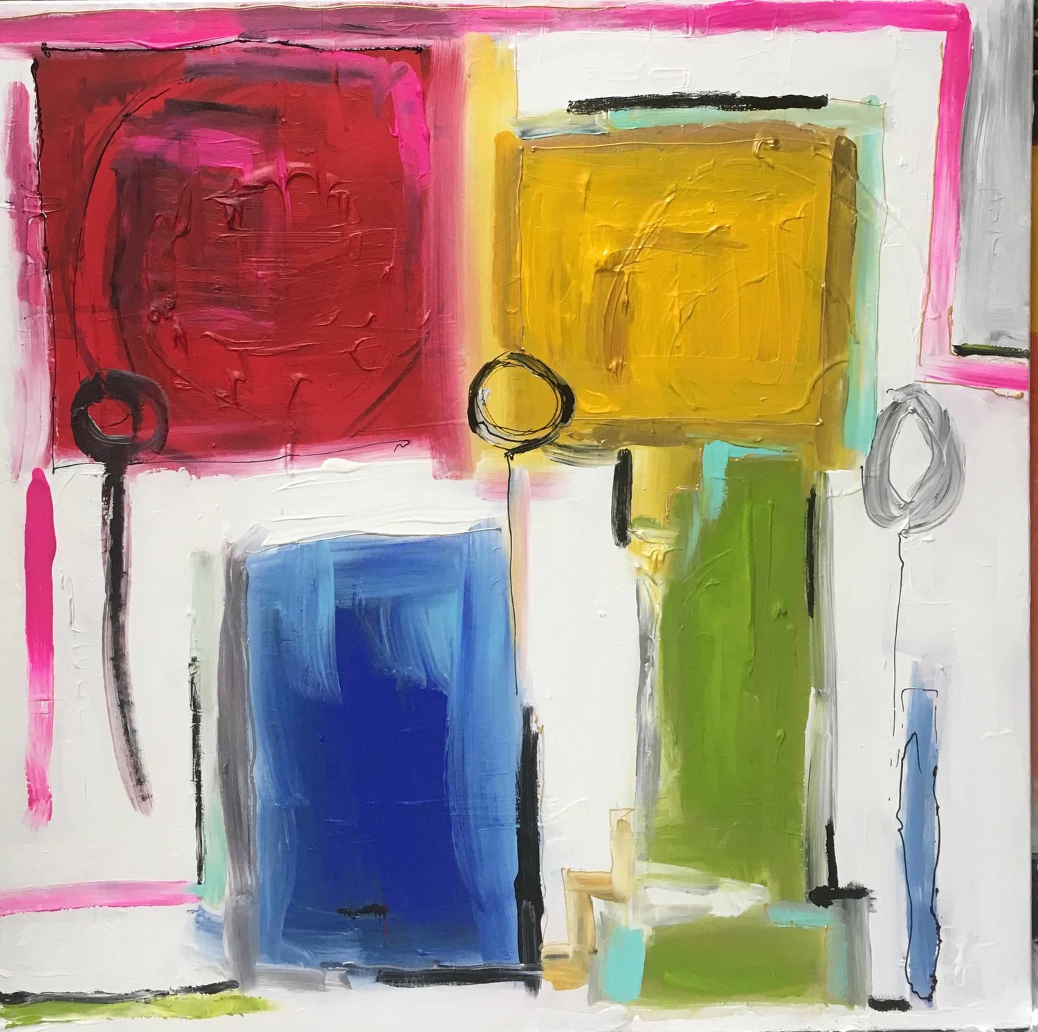 Large trinit acrylique 2017 100x 100 cm 1800 s rie amour