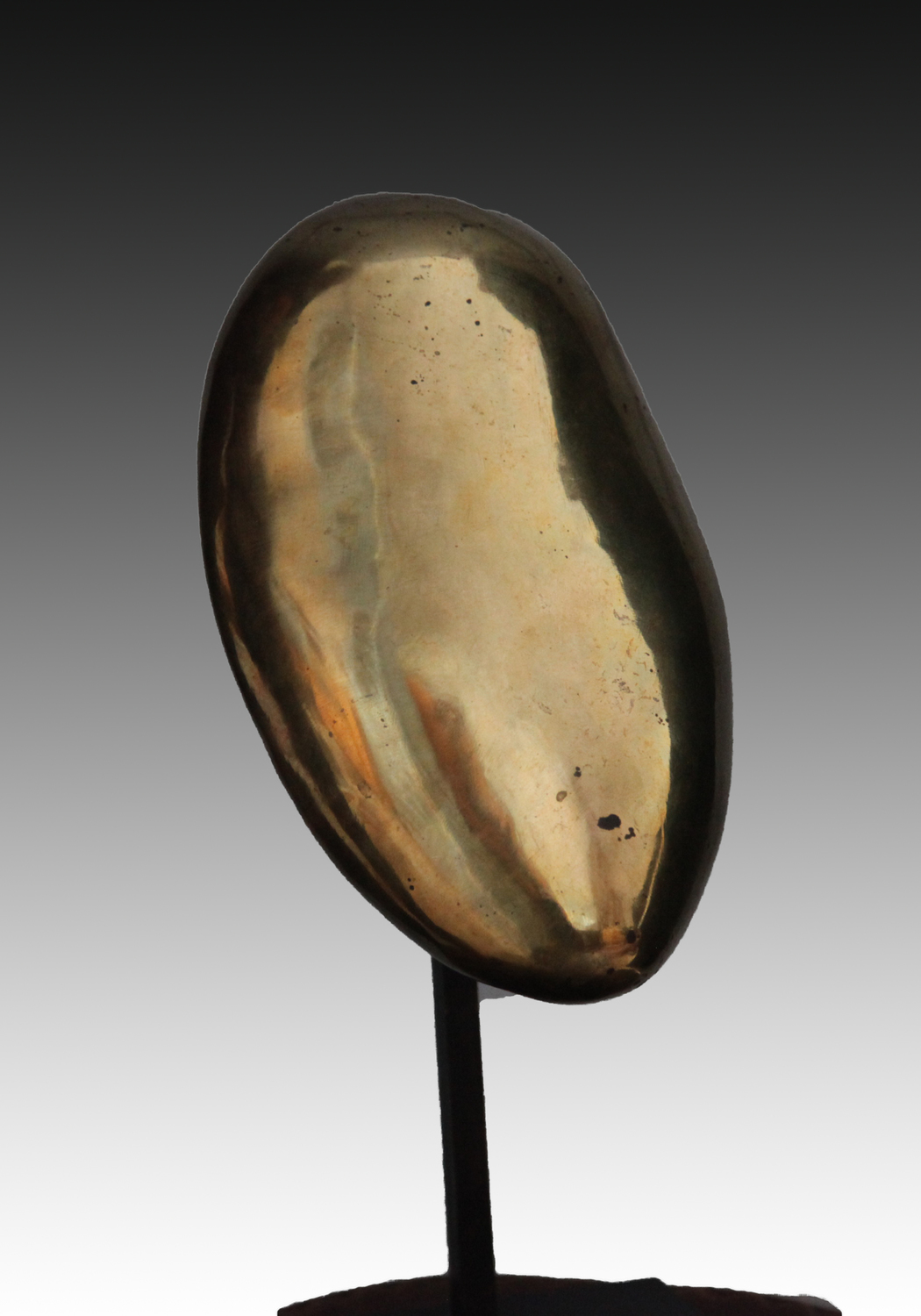 Large femme galet 1 2008 bronze avec socle 15x20 2 5kg