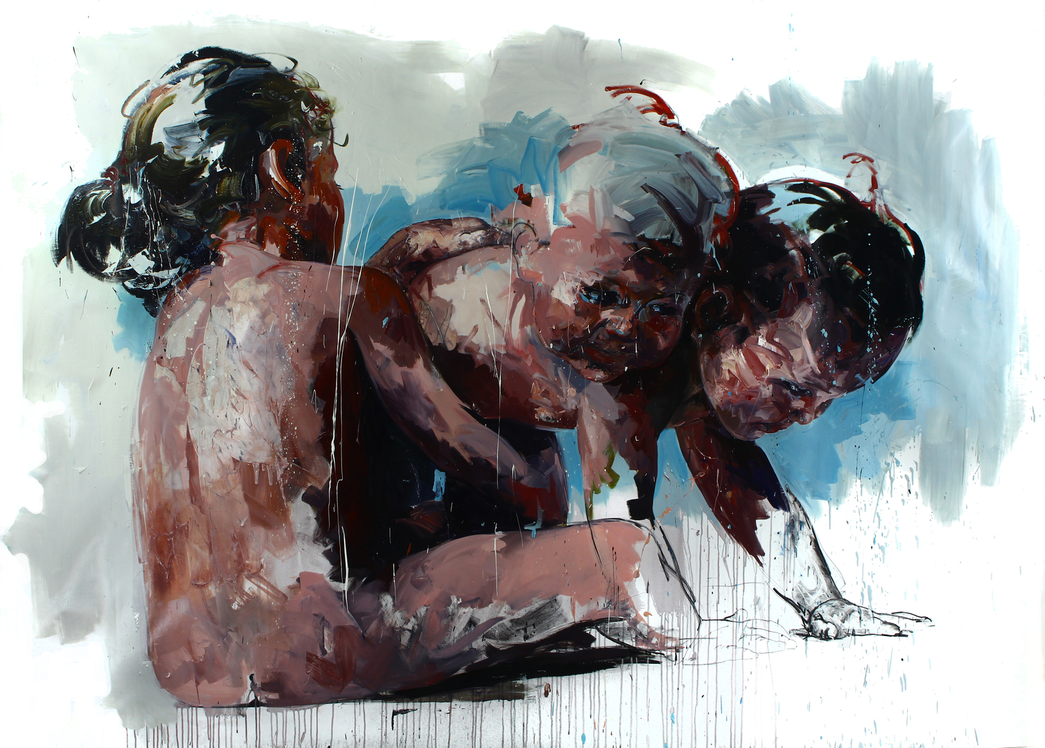 Large ainhoa et mahaut xviii 200x280 technique mixte sur toile fev2012bis img 0175